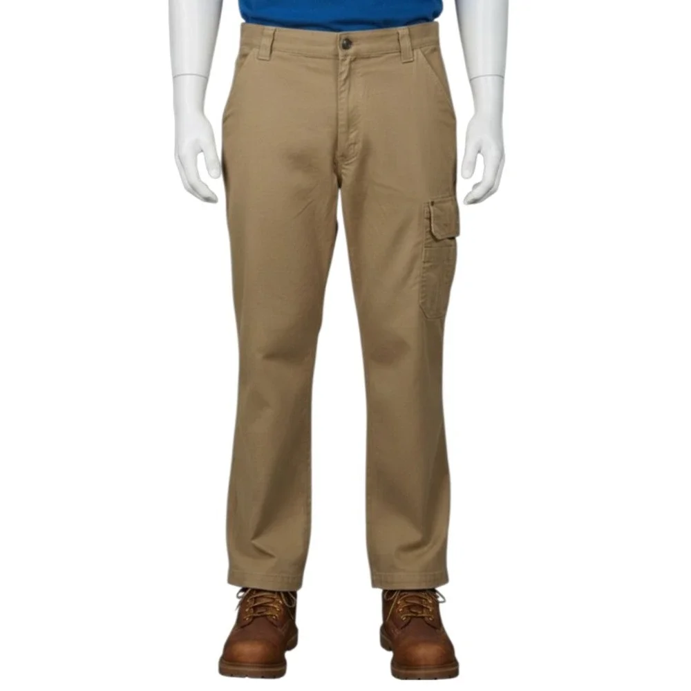 Duluth Trading Mens Pants 44x30 Tan Coolmax Flex Firehose Cargo Stretch Workwear